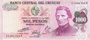 Uruguay 1000 Pesos p52-2 1975